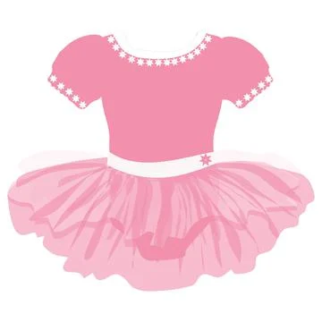 Vector image of a childrens ballet tutu dress 스톡 일러스트