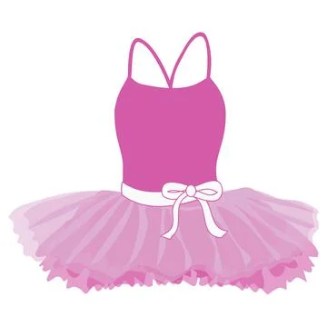 Vector image of a childrens tutu with a bow Stock Illustration