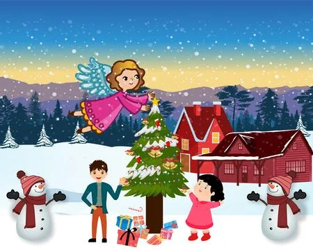 Vector image of Christmas poster Stock Illustration