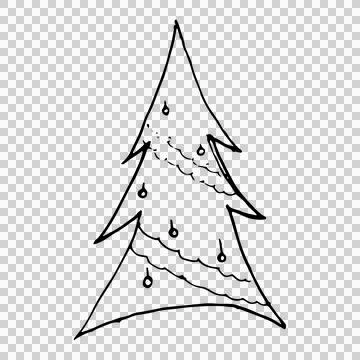 Vector image of Christmas tree Stock Illustration
