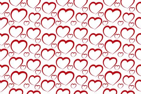 Vector image Classical heart red white background 스톡 일러스트