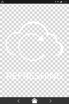 Vector image of cloud with arrow sign and refreshing text Stock Illustration