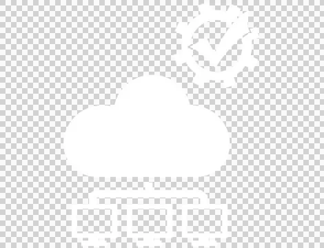 Vector image of computer monitors connected with cloud Foto stock