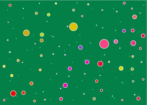 Vector image with confetti on a green background Stock Illustration