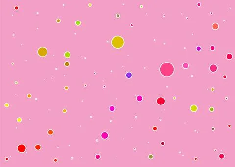 Vector image with confetti on a pink background Stock Illustration