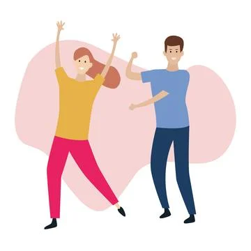 Vector image of couple dancing Stock Illustration