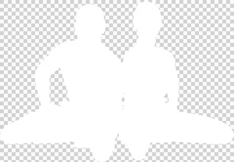 Vector image of couple doing yoga Stock Illustration