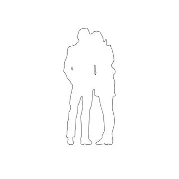 Vector image of a couple in love on the background of a red Valentine's day Stock Illustration