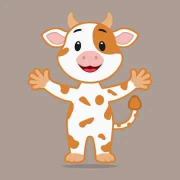 Vector image of a cow Stock Illustration