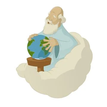 Vector image of creation world by God Stock Illustration
