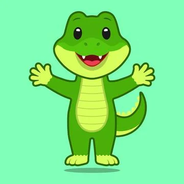 Vector image of a crocodile Stock Illustration