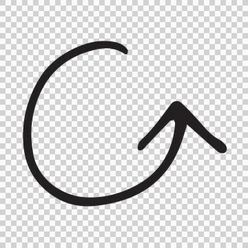 Vector image of curve arrow sign Stock Illustration