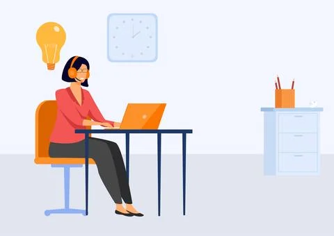 Vector image of customer support concept. Stock Illustration