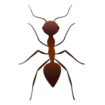 Vector image of a cute, colorful ant. This illustration showcases the intric Stock Photos