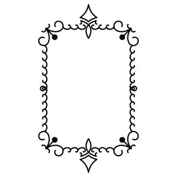 Vector image, decorative ornamental frame, original design Stock Illustration