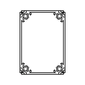 Vector image, decorative ornamental frame, original design Stockillustratie