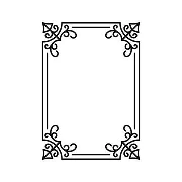 Vector image, decorative ornamental frame, original design Stock Illustration