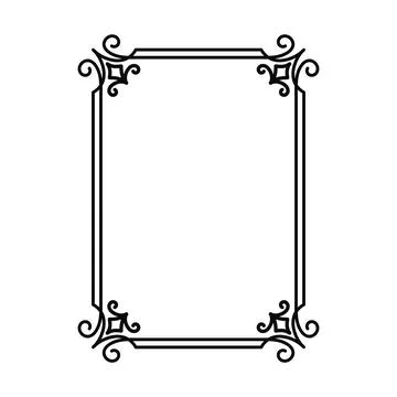 Vector image, decorative ornamental frame, original design Stock Illustration