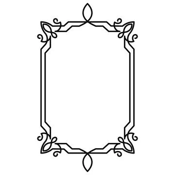 Vector image, decorative ornamental frame, original design Stock Illustration
