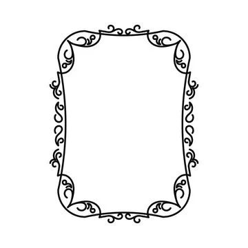 Vector image, decorative ornamental frame, original design Stock Illustration