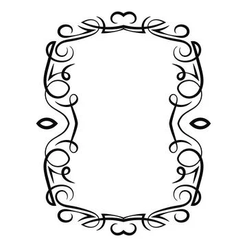 Vector image, decorative ornamental frame, original design Stock Illustration