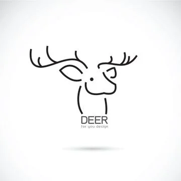 Vector image of an deer head design on a white background 스톡 일러스트