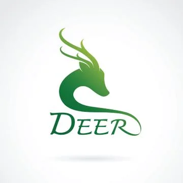 Vector image of an deer head design on a white background 스톡 일러스트
