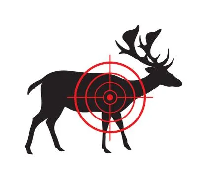 Vector image of a deer target on a white background. Stock Illustration