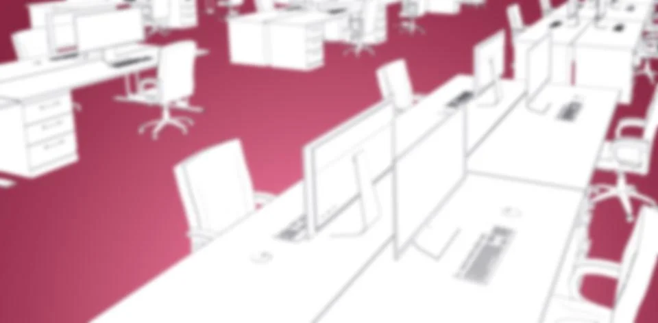 Vector image of desk with pc Stockfoto's