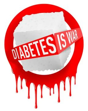 Vector image "Diabetes is War". Illustrazione stock