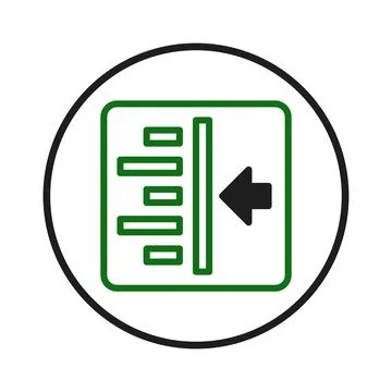 Vector image displays data entry input graphic element within a circular fr.. Stock Illustration