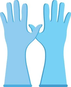Vector Image of Disposable Surgical Gloves, a Personal Protective Equipment Stock Illustration