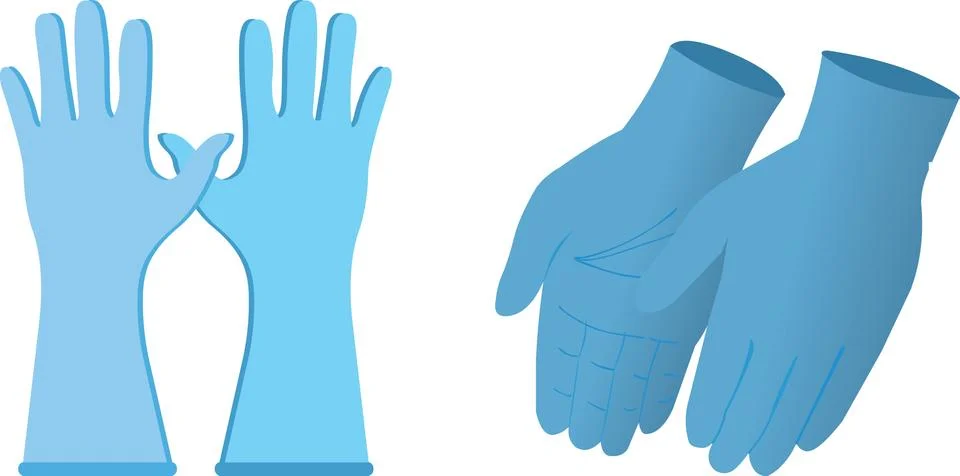 Vector Image of Disposable Surgical Gloves, a Personal Protective Equipment Stock Illustration