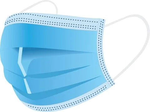 Vector Image of Disposable Surgical Mask, a Personal Protective Equipment Stock Illustration