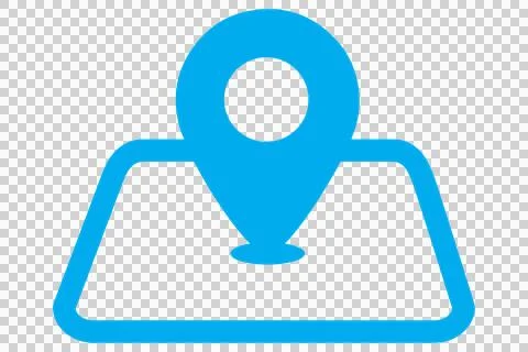 Vector image of distance marker icon on tablet computer Stock Illustration