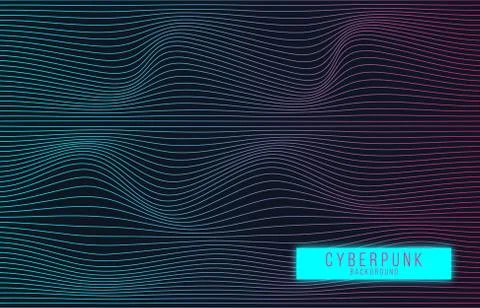 Vector image of distorted holographic pearly neon mesh. Vaporwave synthwave c Illustrazione stock