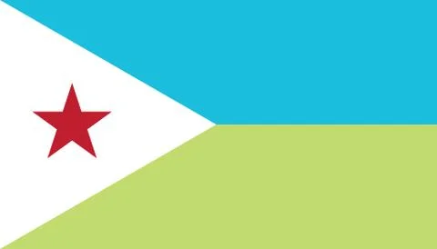 Vector Image of Djibouti Flag Stock Illustration