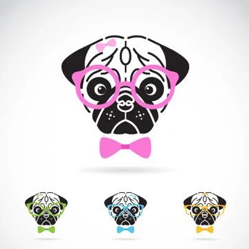 Vector image of a dog glasses on white background. 스톡 일러스트