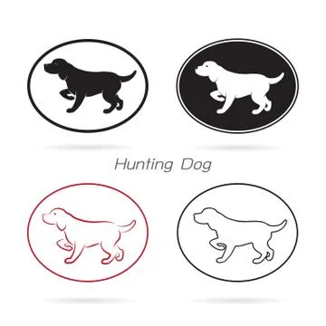 Vector image of an dog hunting Stock Illustration
