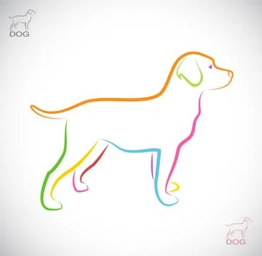 Vector image of an dog labrador Stock Illustration