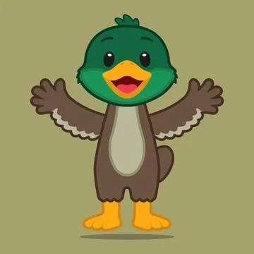 Vector image of a duck 库存插图