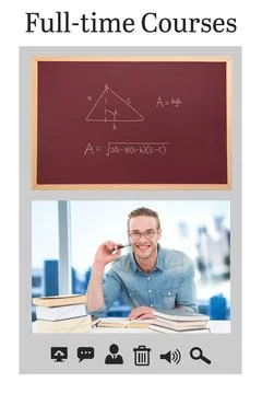 Vector image of e-learning interface Stock Illustration