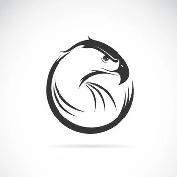 Vector image of an eagle design on white background Illustrazione stock