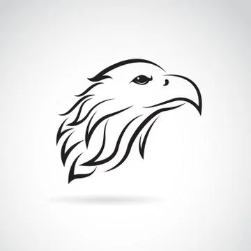 Vector image of an eagle head on white background Stock Illustration