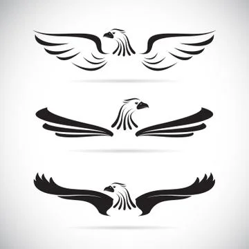 Vector image of an eagle on white background Stock Illustration