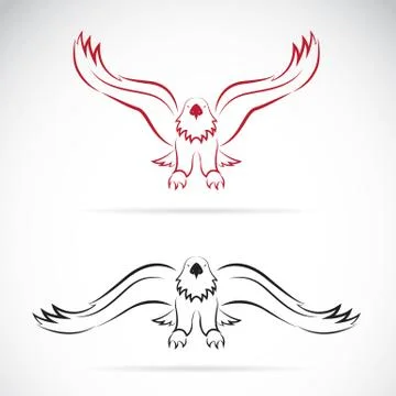 Vector image of an eagle on white background Stock Illustration