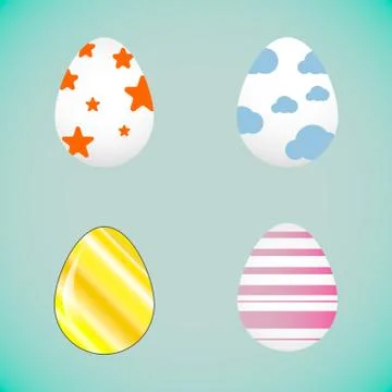 Vector image of easter eggs set celebration Stock-Illustration