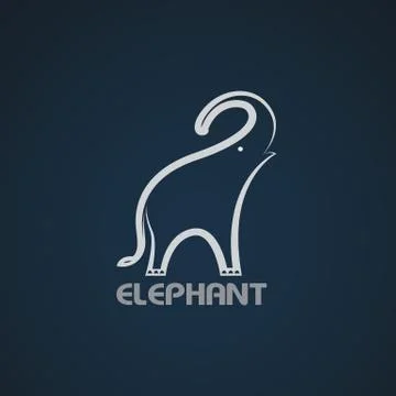 Vector image of an elephant design Stock Illustration