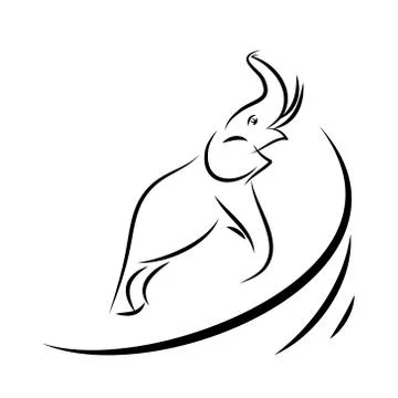 Vector image of an elephant Illustrazione stock
