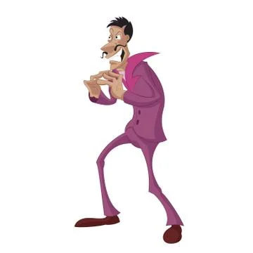 Vector image of the evil mad man Stock Illustration